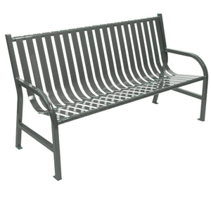 Oakley Collection Slatted Outdoor Bench, 60" L