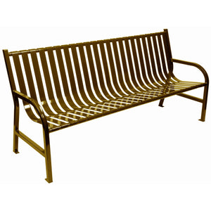 Oakley Collection Slatted Outdoor Bench, 72" L