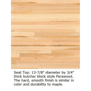 Solid Hardwood Stool, 18" Height