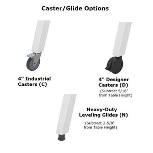 A-Frame Series Mobile Table, Chemguard Top, 60" W x 42" D x 30" H