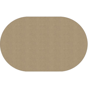 Americolors Solids Rugs-Classroom Rugs & Carpets-Almond-7'6" x 12' Oval-