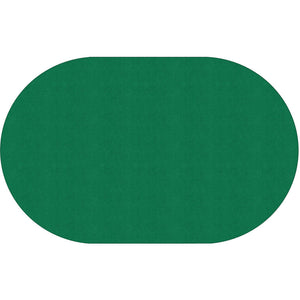 Americolors Solids Rugs-Classroom Rugs & Carpets-Clover Green-7'6" x 12' Oval-
