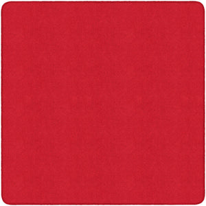 Americolors Solids Rugs-Classroom Rugs & Carpets-Rowdy Red-6' x 6' Square-