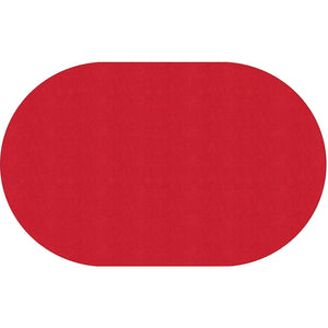 Americolors Solids Rugs-Classroom Rugs & Carpets-Rowdy Red-7'6" x 12' Oval-