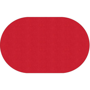 Americolors Solids Rugs-Classroom Rugs & Carpets-Rowdy Red-7'6" x 12' Oval-