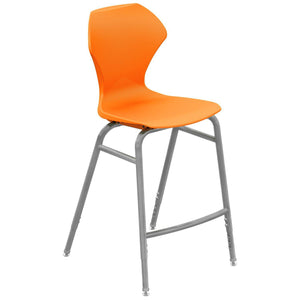 Apex Series Adjustable Height Stool-Stools-Orange-Gray-