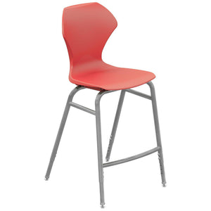 Apex Series Adjustable Height Stool-Stools-Red-Gray-