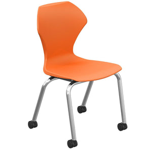 Apex Series Mobile Caster Chair-Chairs-18"-Orange-