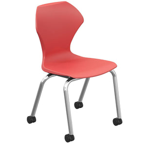 Apex Series Mobile Caster Chair-Chairs-18"-Red-