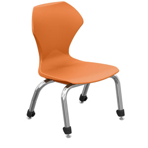 Apex Series Stack Chairs-Chairs-12"-Orange-Chrome
