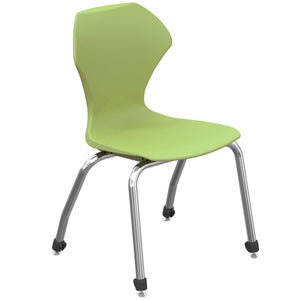 Apex Series Stack Chairs-Chairs-16"-Apple-Chrome