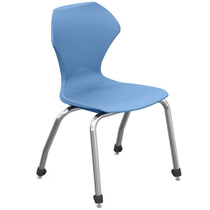 Apex Series Stack Chairs-Chairs-18"-Blueberry-Chrome