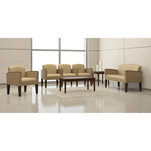Belmont Collection Reception Seating, 4 Seats with Center Arms, Standard Vinyl Upholstery, FREE SHIPPING