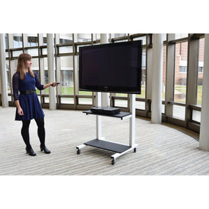 Crank-Adjustable Flat Panel TV Cart