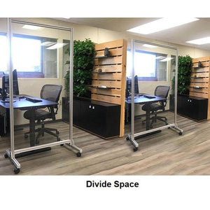 Clear Glass Mobile Divider