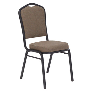 Deluxe Upholstered Silhouette Stack Chair-Chairs-Natural Taupe Fabric/Black Sandtex Frame-