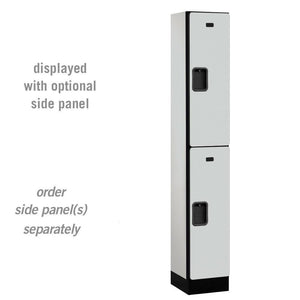 Designer Wood Lockers, 12"-Wide Double Tier, 6 Feet High, 15" Deep-Lockers-1 Wide-Gray-