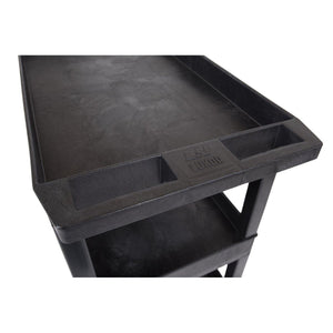 32" x 18" Plastic Tub Cart with Three Shelves