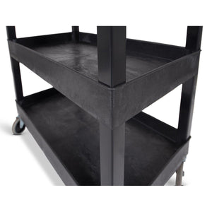 32" x 18" Plastic Tub Cart with Three Shelves