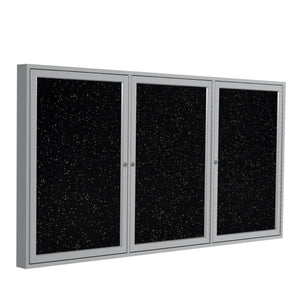 Enclosed Recycled Rubber Bulletin Board with Satin Aluminum Frame-Boards-