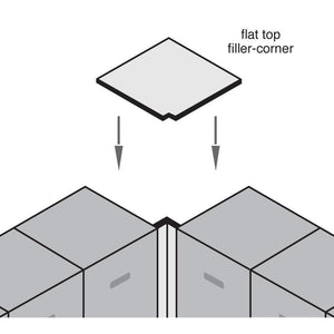 Flat Top Corner Filler for 15" Deep Designer Wood Lockers-Lockers-