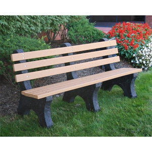 Frog Furnishings Comfort Park Avenue Resinwood Outdoor Bench, 6 Ft. Long