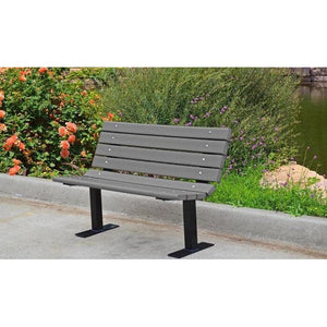 Frog Furnishings Contour Resinwood Outdoor Bench, 4 Ft. Long