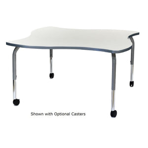 Method Collaborative Series Adjustable Height Tables, 25" 34" H, Plaque Shape, 60"