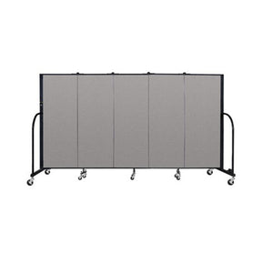 Screenflex FREEstanding Vinyl Portable Partition - 5'H x 9' 5"L - 5 Panels