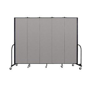 Screenflex FREEstanding Vinyl Portable Partition - 7' 4"H x 9' 5"L - 5 Panels