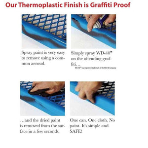 8’ Standard Perforated Metal Bench Without Back, Surface Mount