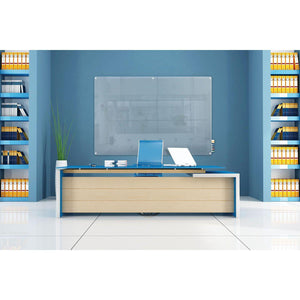 Harmony Glassboard, Non-Magnetic, Radius Corners, 4' H x 8' W