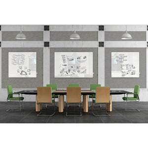 Harmony Glassboard, Non-Magnetic, Radius Corners, 4' H x 6' W