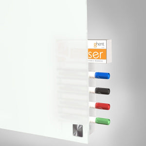 Harmony Frosted Glassboard, Non-Magnetic, Square Corners, 4' H x 5' W