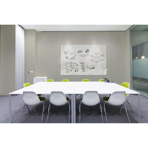 Harmony Frosted Glassboard, Non-Magnetic, Radius Corners, 4' H x 10' W