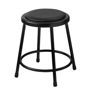 Heavy Duty Vinyl Padded Steel Stool, Black-Stools-18"-