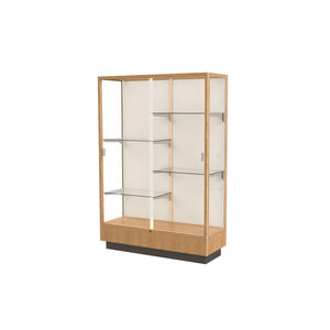 Heritage Series Floor Display Case with Hardwood Finish, 48"W x 70"H x 18"D