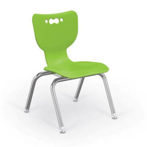 Hierarchy 4-Leg School Chair, Chrome Frame, 5 Pack-Chairs-12"-Lime-