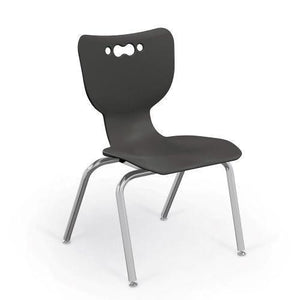 Hierarchy 4-Leg School Chair, Chrome Frame, 5 Pack-Chairs-14"-Black-