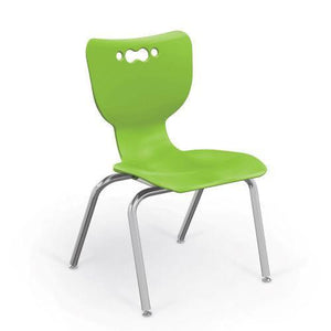 Hierarchy 4-Leg School Chair, Chrome Frame, 5 Pack-Chairs-14"-Lime-
