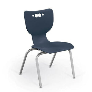 Hierarchy 4-Leg School Chair, Chrome Frame, 5 Pack-Chairs-14"-Navy-