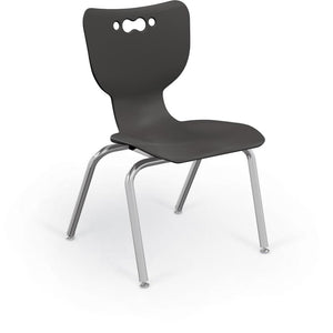 Hierarchy 4-Leg School Chair, Chrome Frame, 5 Pack-Chairs-16"-Black-