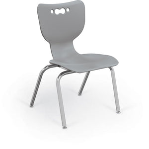 Hierarchy 4-Leg School Chair, Chrome Frame, 5 Pack-Chairs-16"-Grey-