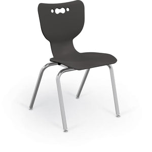 Hierarchy 4-Leg School Chair, Chrome Frame, 5 Pack-Chairs-18"-Black-