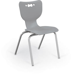 Hierarchy 4-Leg School Chair, Chrome Frame, 5 Pack-Chairs-18"-Grey-