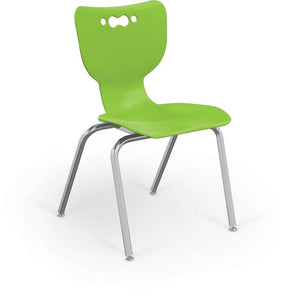 Hierarchy 4-Leg School Chair, Chrome Frame, 5 Pack-Chairs-18"-Lime-
