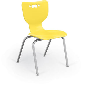 Hierarchy 4-Leg School Chair, Chrome Frame, 5 Pack-Chairs-18"-Yellow-