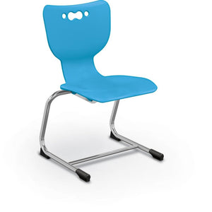 Hierarchy Cantilever School Chair, Chrome Frame, 5 Pack-Chairs-14"-Blue-
