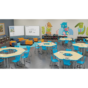 Hierarchy Cantilever School Chair, Chrome Frame, 5 Pack-Chairs-