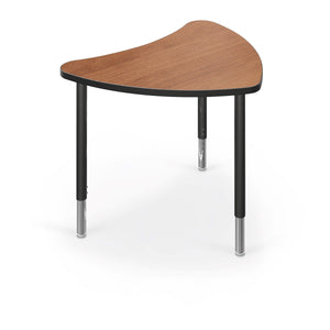 Hierarchy Chevron Desk-Desks-Large-Amber Cherry with Black Edgeband-Black